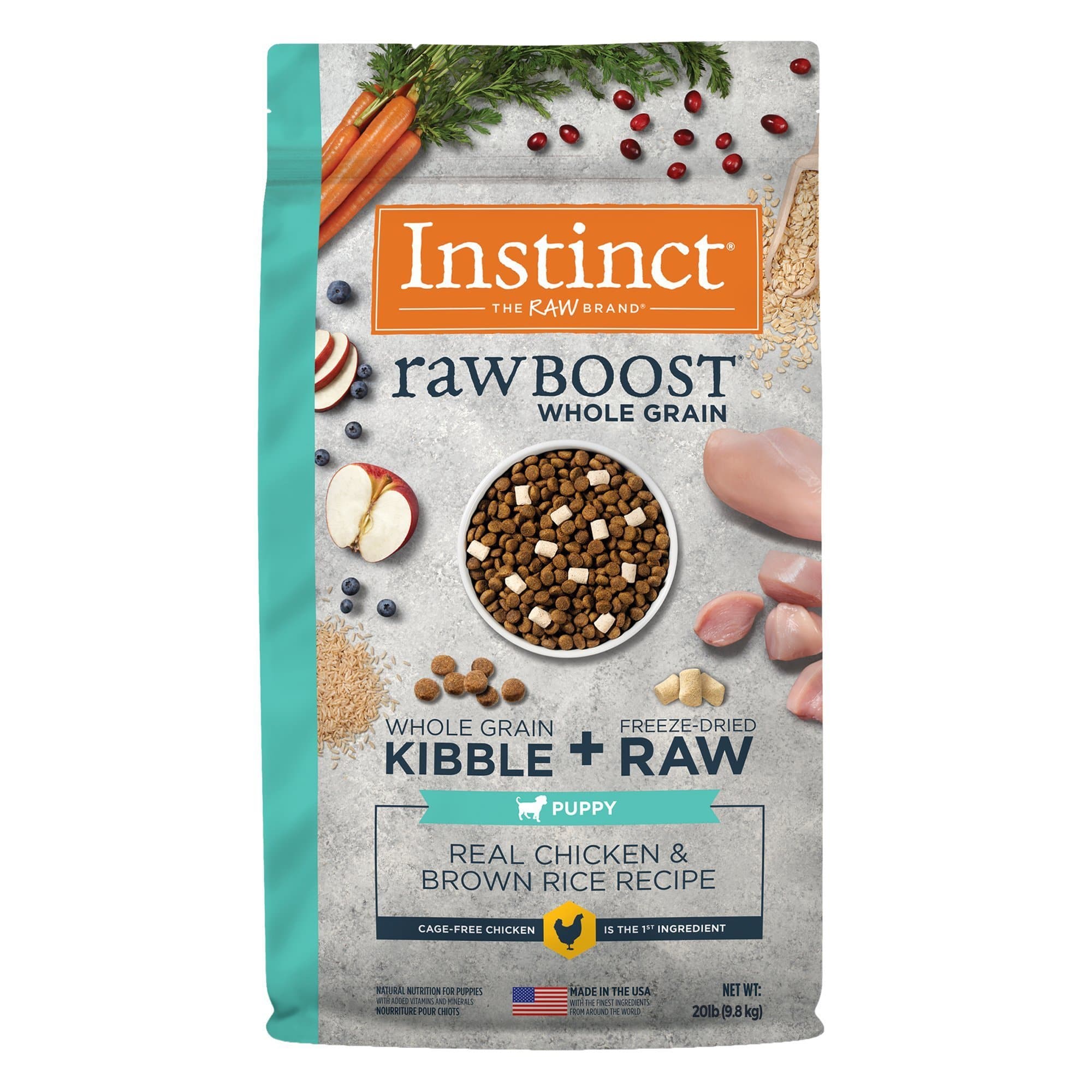 Instinct Raw Boost de Pollo con Granos y Arroz Integral para Cachorros 9.07 kg