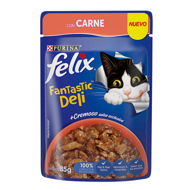Felix Fantastic Deli con Carne 85g - Alimento para gato