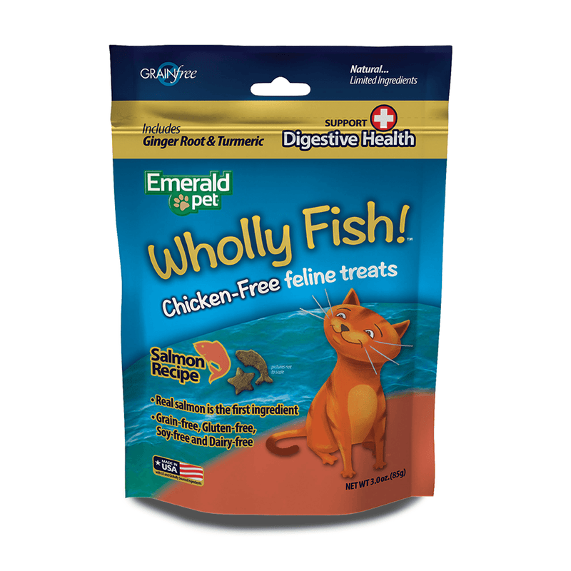 Emerald Pet Wholly Fish Premios Digestive Health Salmón 85g - Premios para gato