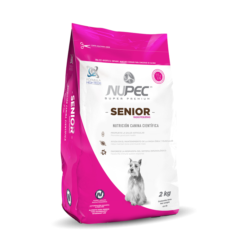 Nupec Senior Raza Pequeña 2kg - Alimento Seco Perro Senior Raza Pequeña