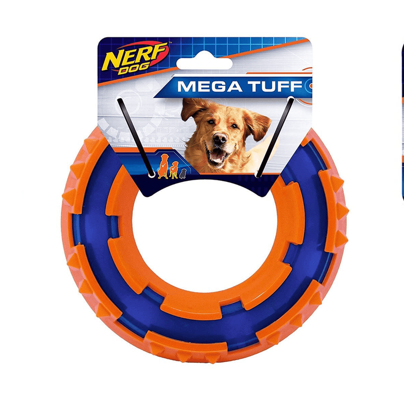 NERF Spike Ring TPR Dos Tonos 6" - Juguetes Morder Perro