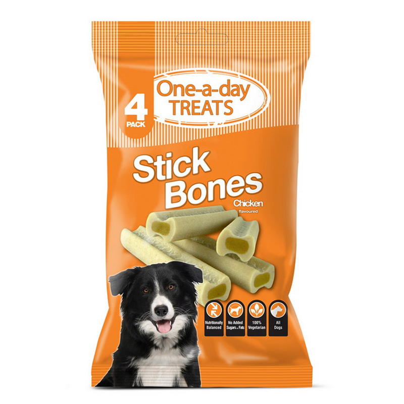 One-a-day Treats Stick Bones sabor Pollo 4 Pack - Premios para perro