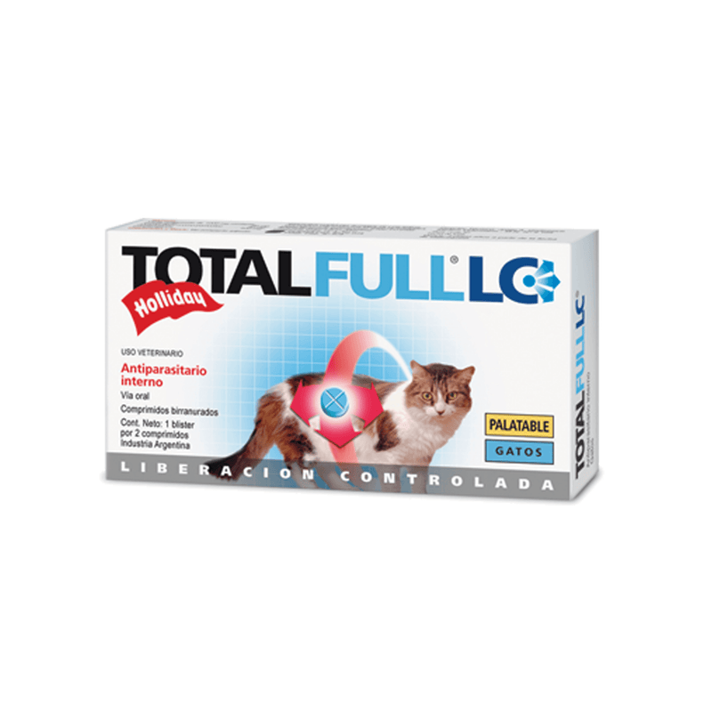 Holliday Total Full LC Gatos Antiparasitario Liberación Controlada 2 Comprimidos - Cuidado para Gatos