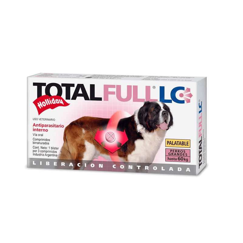 Holliday Total Full LC Perros Grandes hasta 60kgs Antiparasitario 3 Comprimidos - Cuidado para Perros