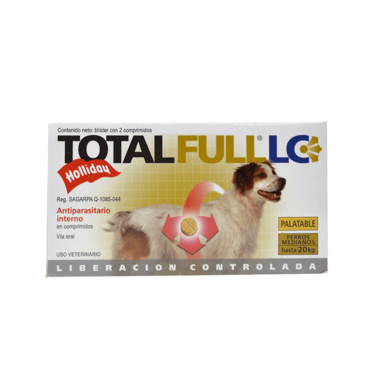 Holliday Total Full LC Perros Medianos hasta 20kgs Antiparasitario 2 Comprimidos - Cuidado para Perros