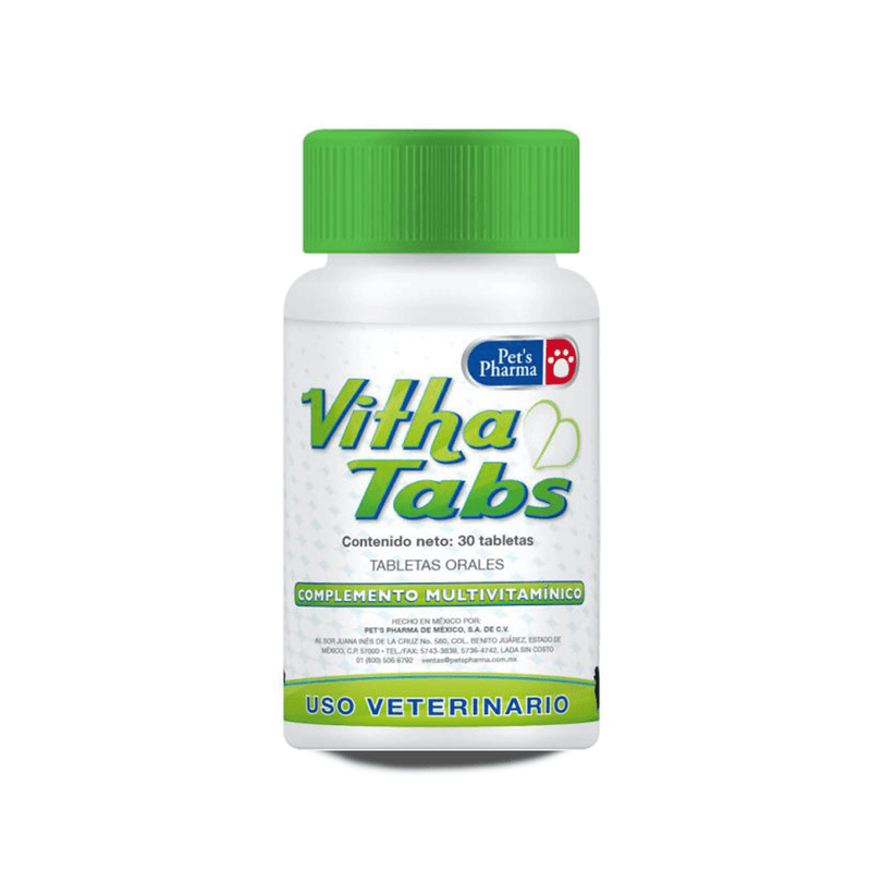 Pet's Pharma Vitha-Tabs 30 Tabletas - Vitaminas y Suplementos