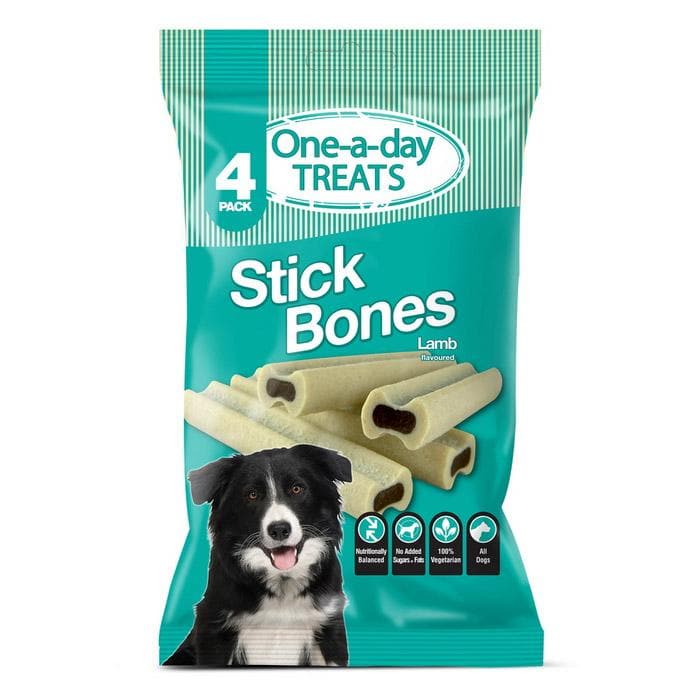 One-a-day Treats Stick Bones Cordero 4 Pack - Premios para perro